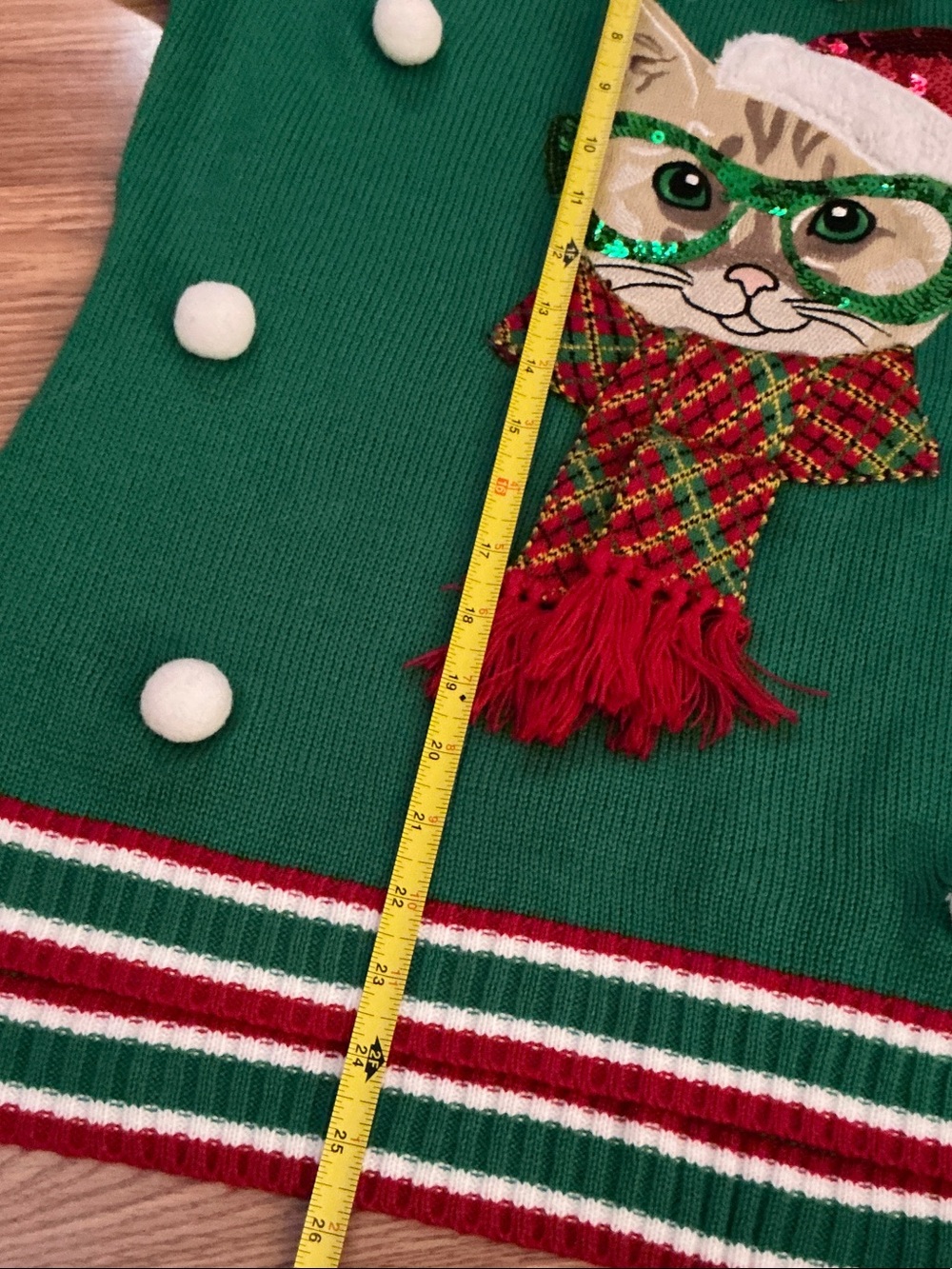 Ugly Christmas Cat Sweater Size Large - Picture 5 of 6
